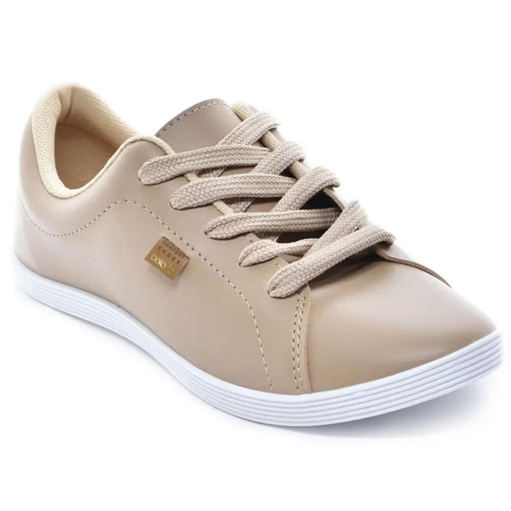 Tênis Beira Rio Básico Comfort Feminino - Bege Palha
