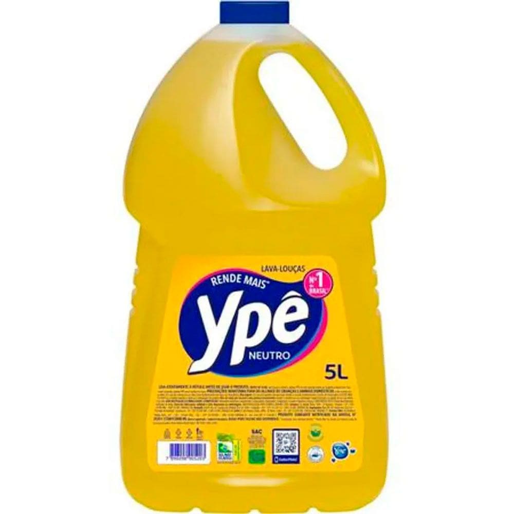 Kit com 2 Detergente Lava Louças Líquido Neutro Galão 5L Ype