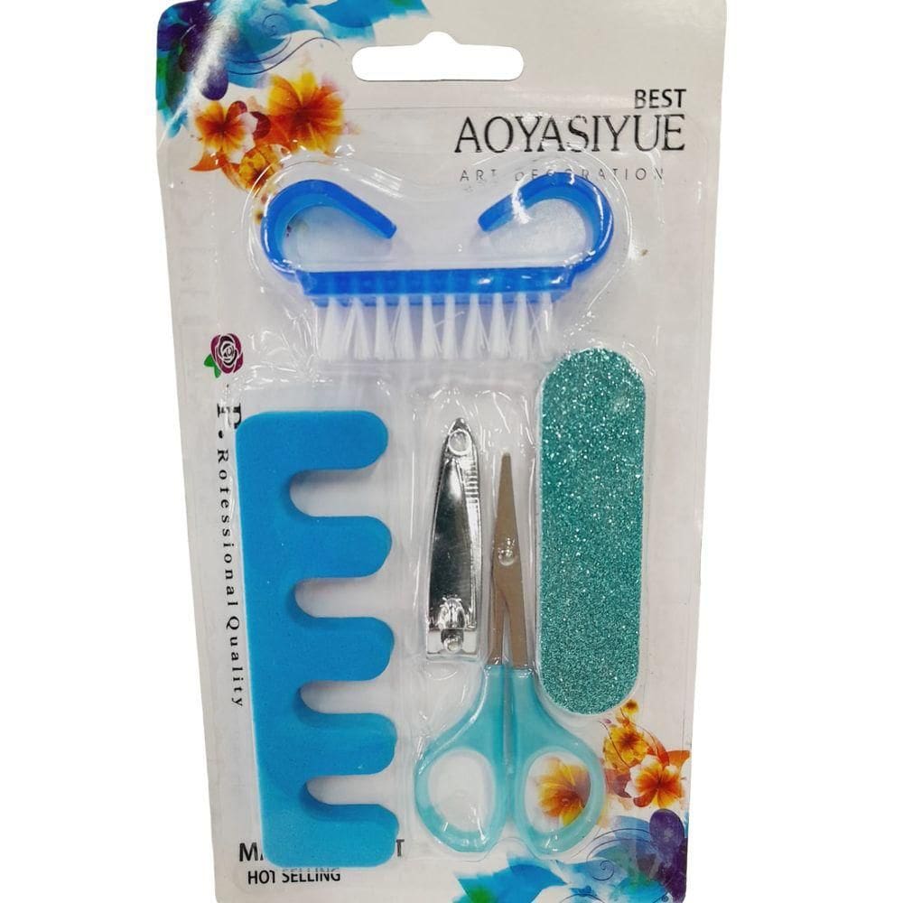 Kit Beleza Manicure 5 Peças 2444357 Azul - Quanhe