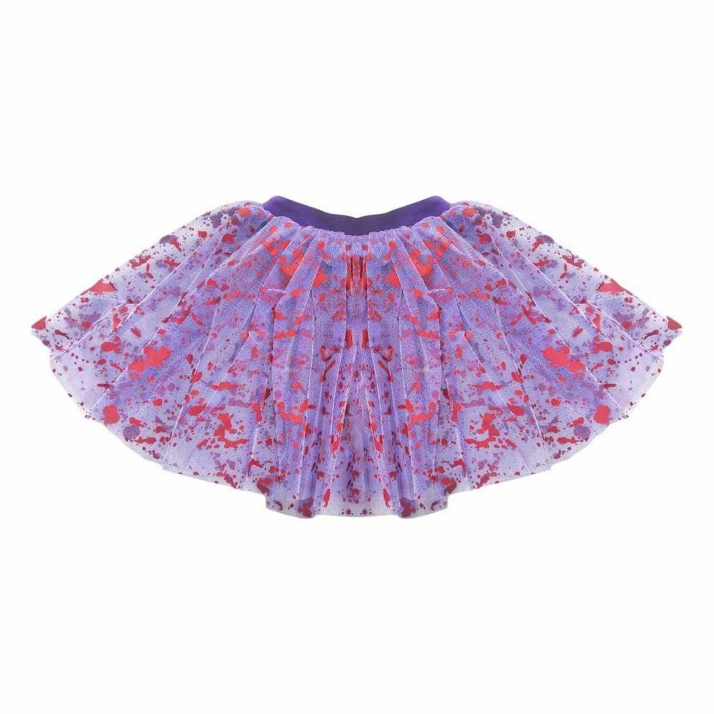 Saia Tule Halloween Roxa Com Sangue - 30cm
