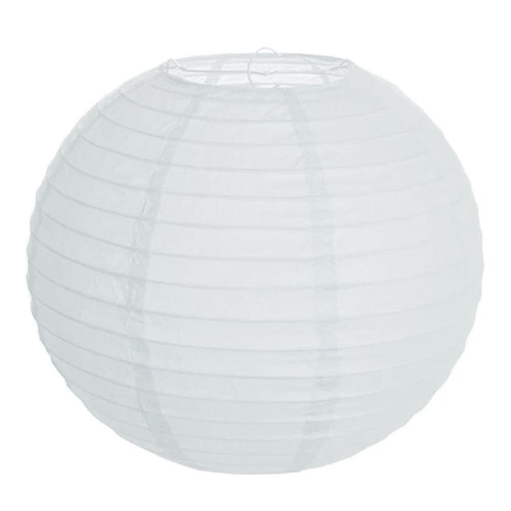Lanterna Luminária De Papel Oriental Branca - 30cm