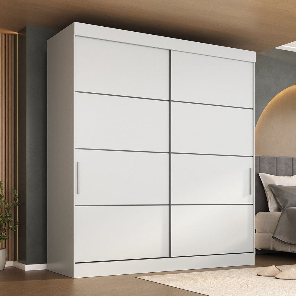 Guarda-roupa Solteiro 2 Portas e 2 Gavetas Casa Blanca Branco