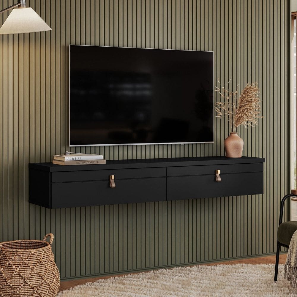Rack Suspenso para Tvs até 50 Polegagas Preto Ac