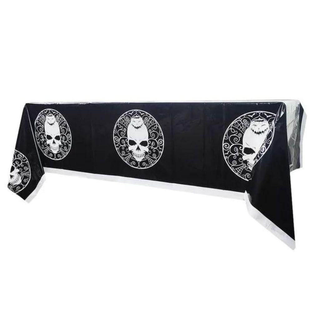 Toalha De Mesa Halloween Caveira - 1 Unidade