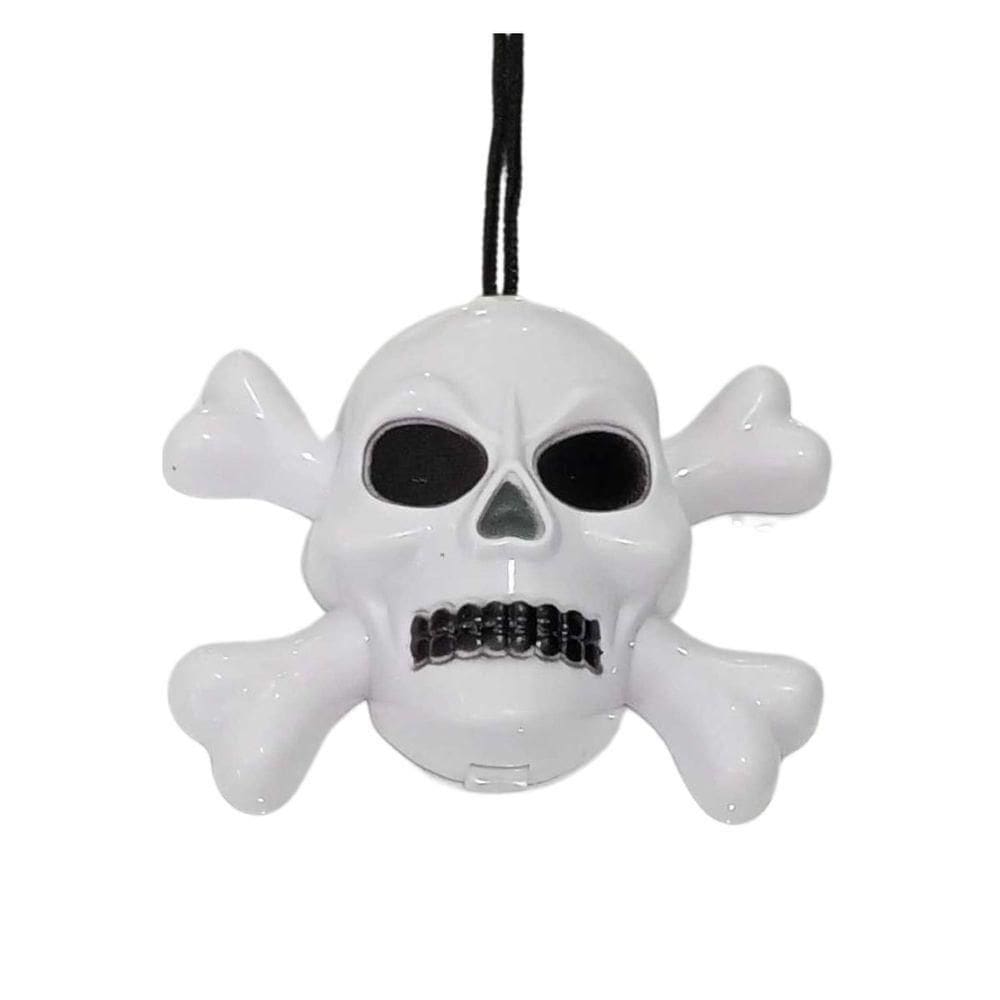 Colar De Halloween Caveira Pisca Pisca - 1 Unidade