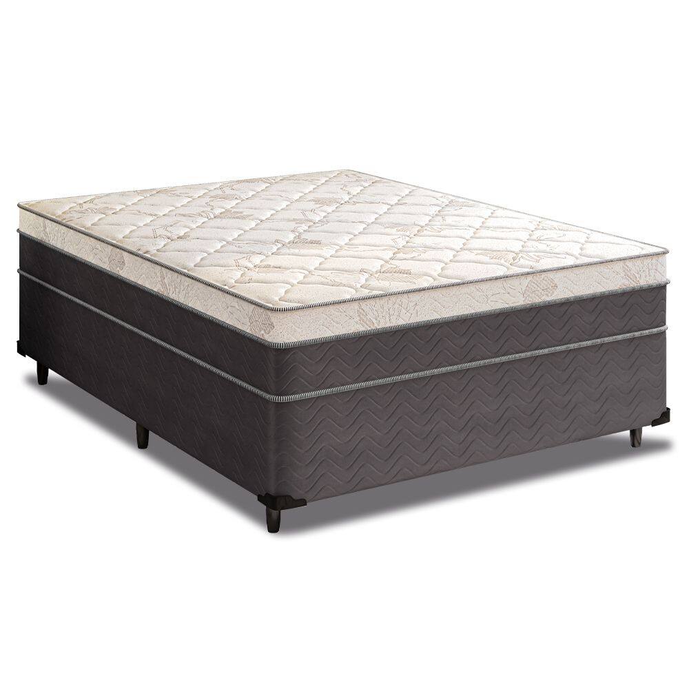Cama Box Casal + Colchão Molas Ensacadas Luare Europillow 138x188x70cm