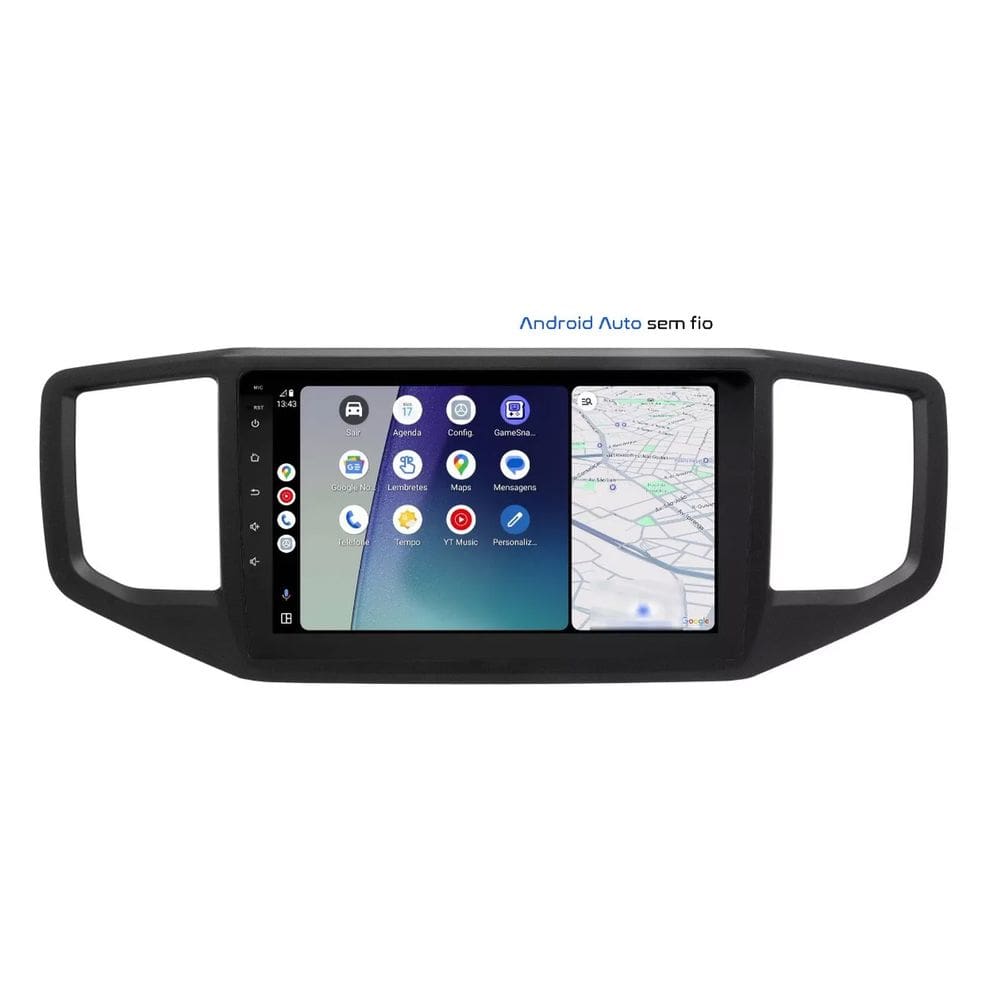 Central Multimídia Amarok 2017 2018 2019 2020 2021 2022 Svart Tela de 9" 2GB de RAM Android Auto e Carplay + Câmera de ré