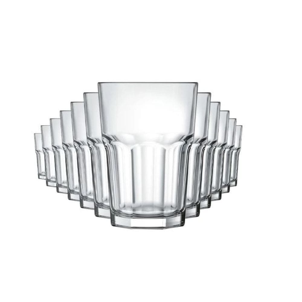 Conjunto 12 Copo Bristol Sucos Refrigerantes Água 410ml Vidro Nadir