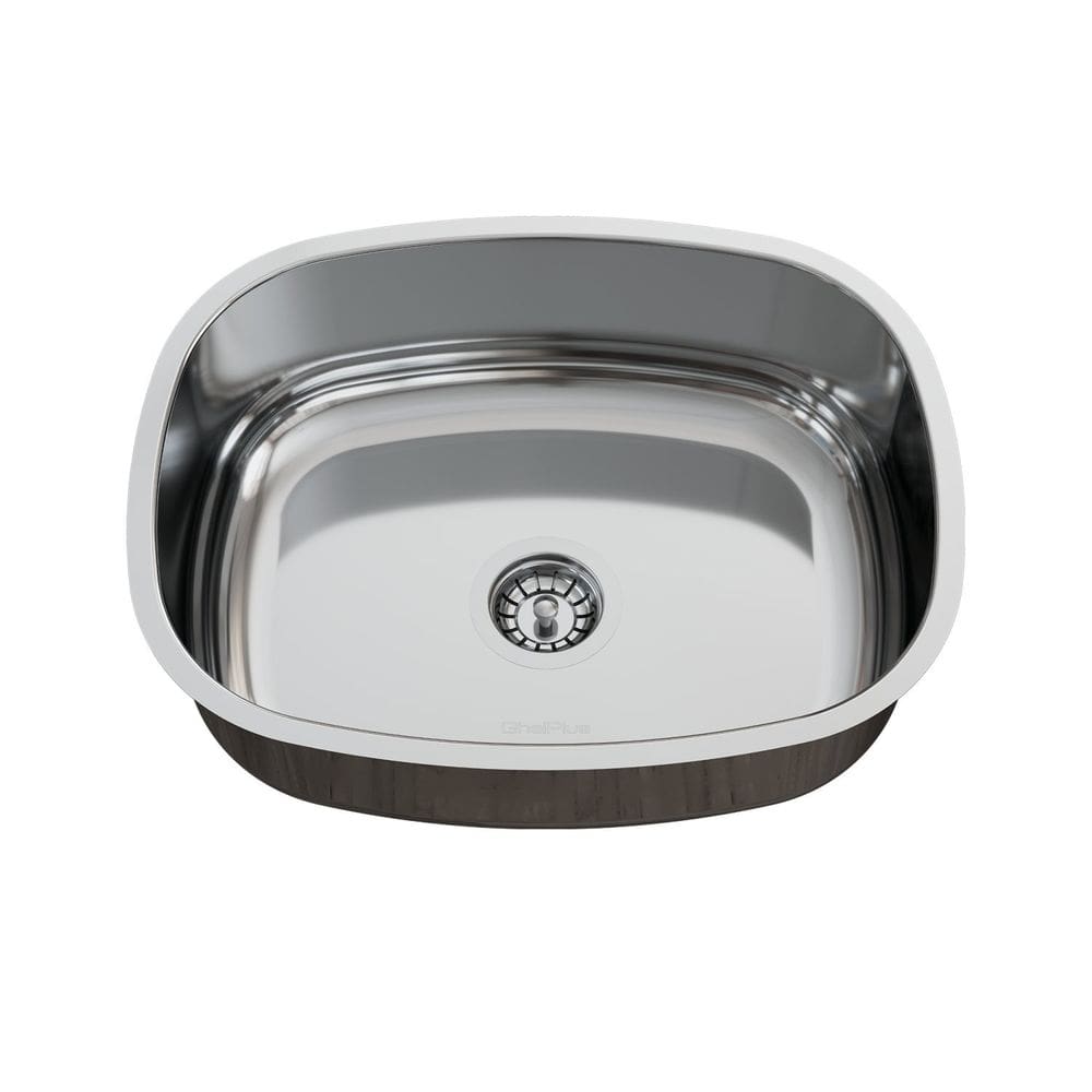 Cuba para Pia de Cozinha em Aço Inox N4 41x32x14cm Alto Brilho com Válvula GhelPlus Inox
