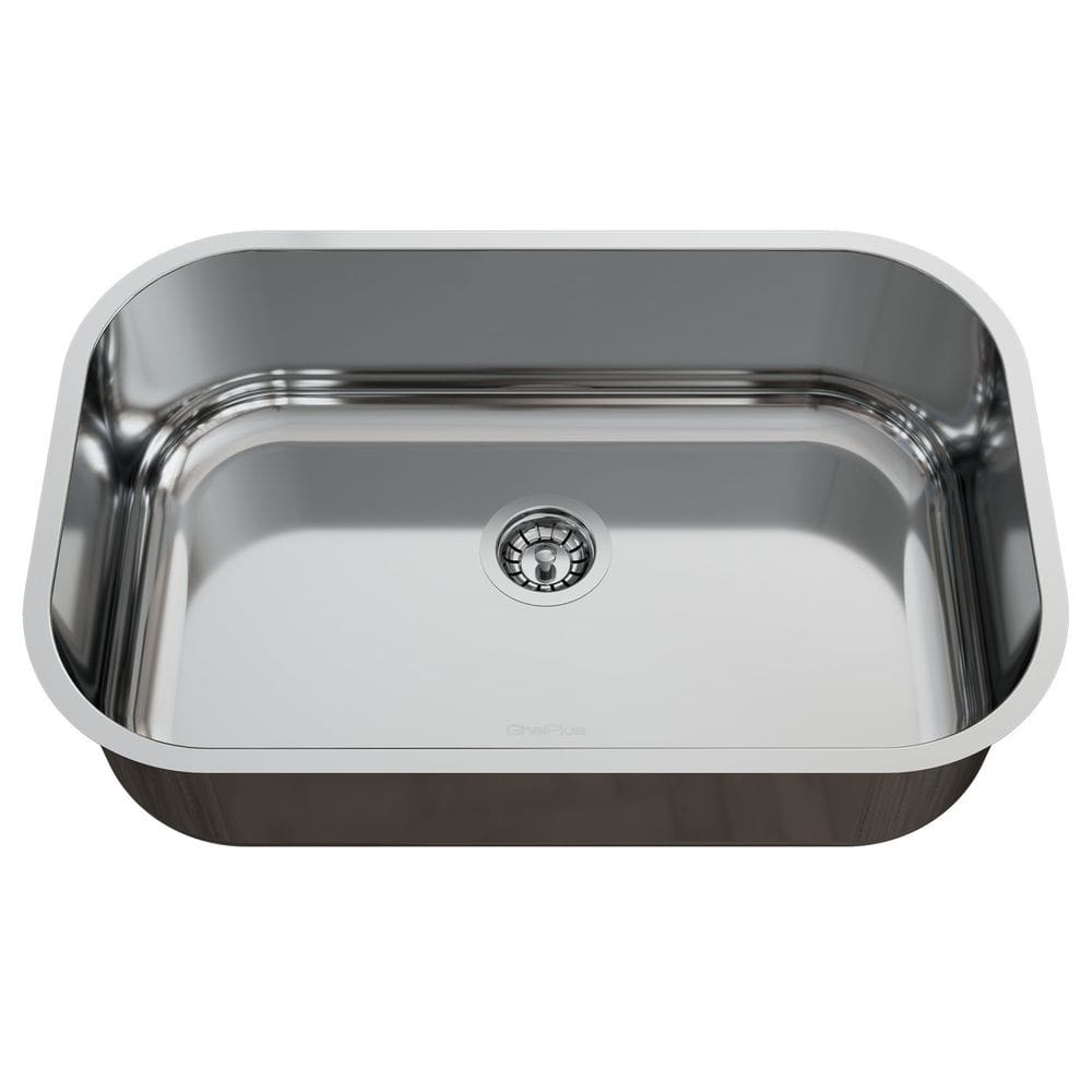 Cuba para Pia de Cozinha em Aço Inox N2 56x35x15cm Alto Brilho com Válvula GhelPlus Inox