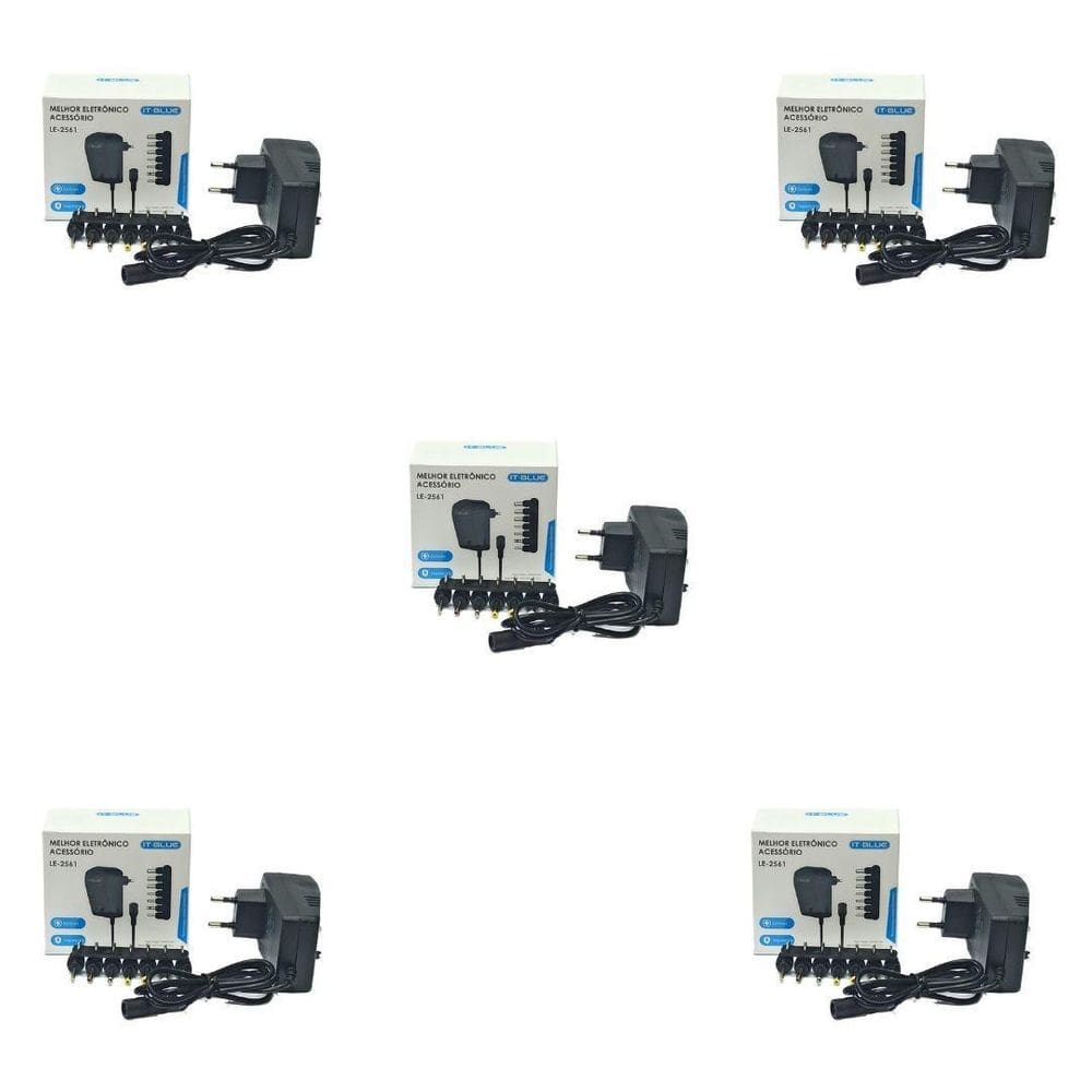 Kit Com 5 Fontes Universal Câmera Segurança Telefone 3V 12