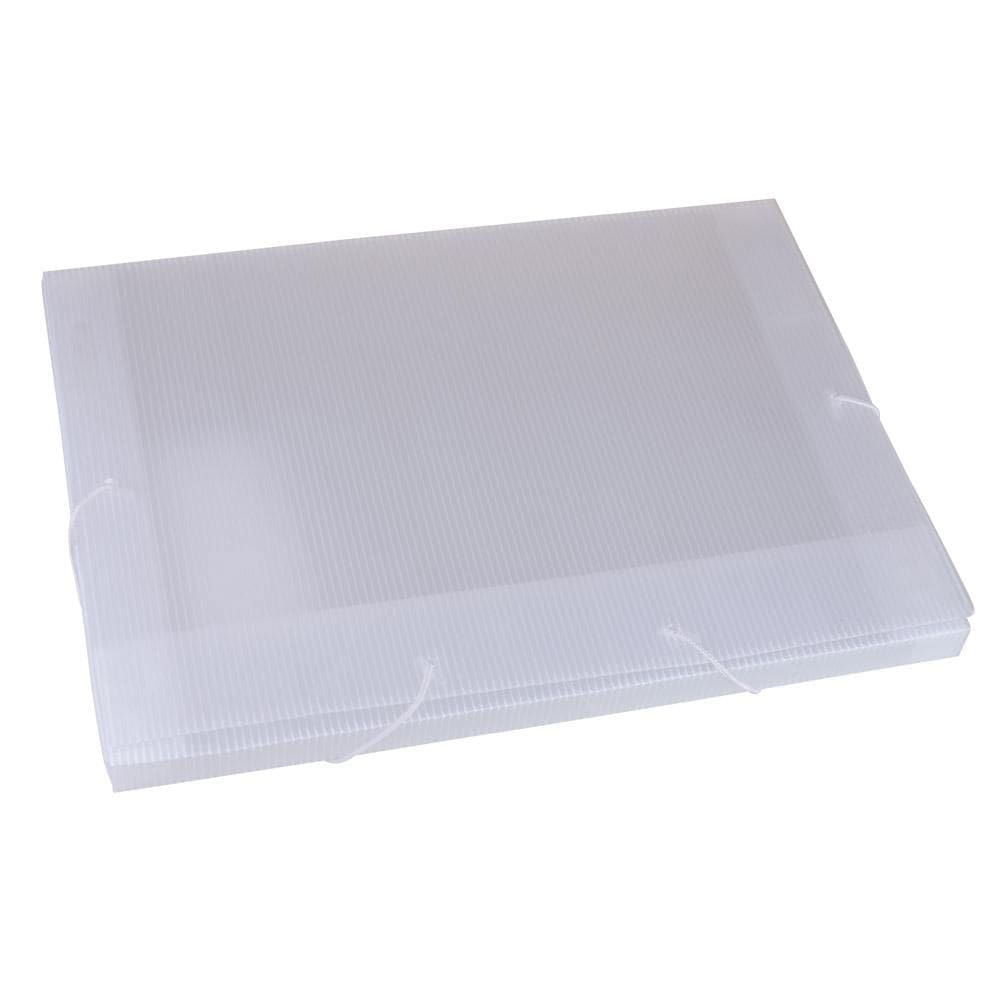 Pasta Escolar Dello com Elástico 2cm Cristal Branca