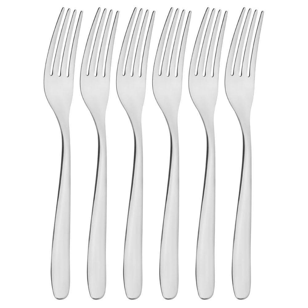 Kit 6 Garfos De Mesa Tramontina Havaí Em Aço Inox