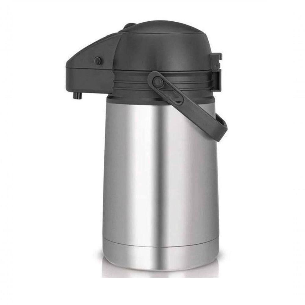 Garrafa Isotérmica 1000ml Em Inox Com Ampola De Vidro E Botão De Acionamento 1027 - Livon
