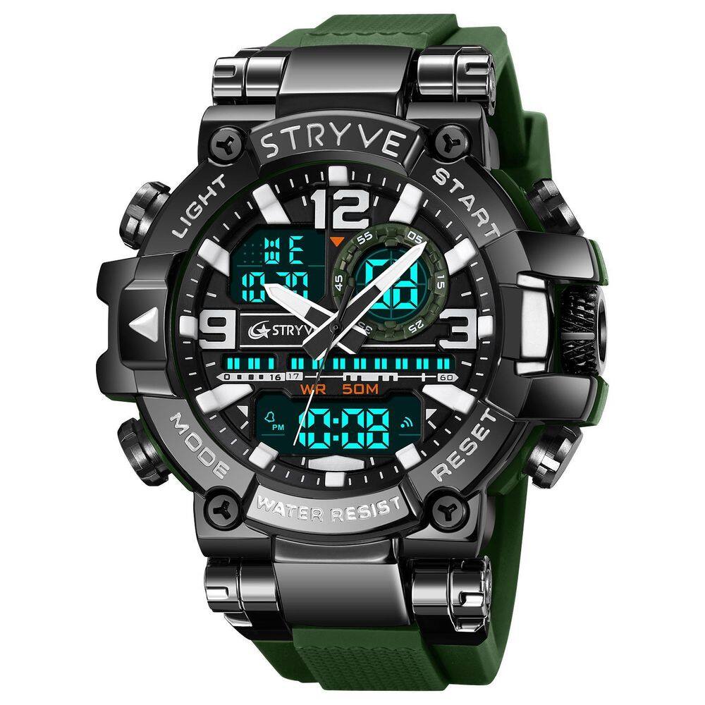 Relógio Masculino Esportivo Stryve 8025 Anadigi  Led