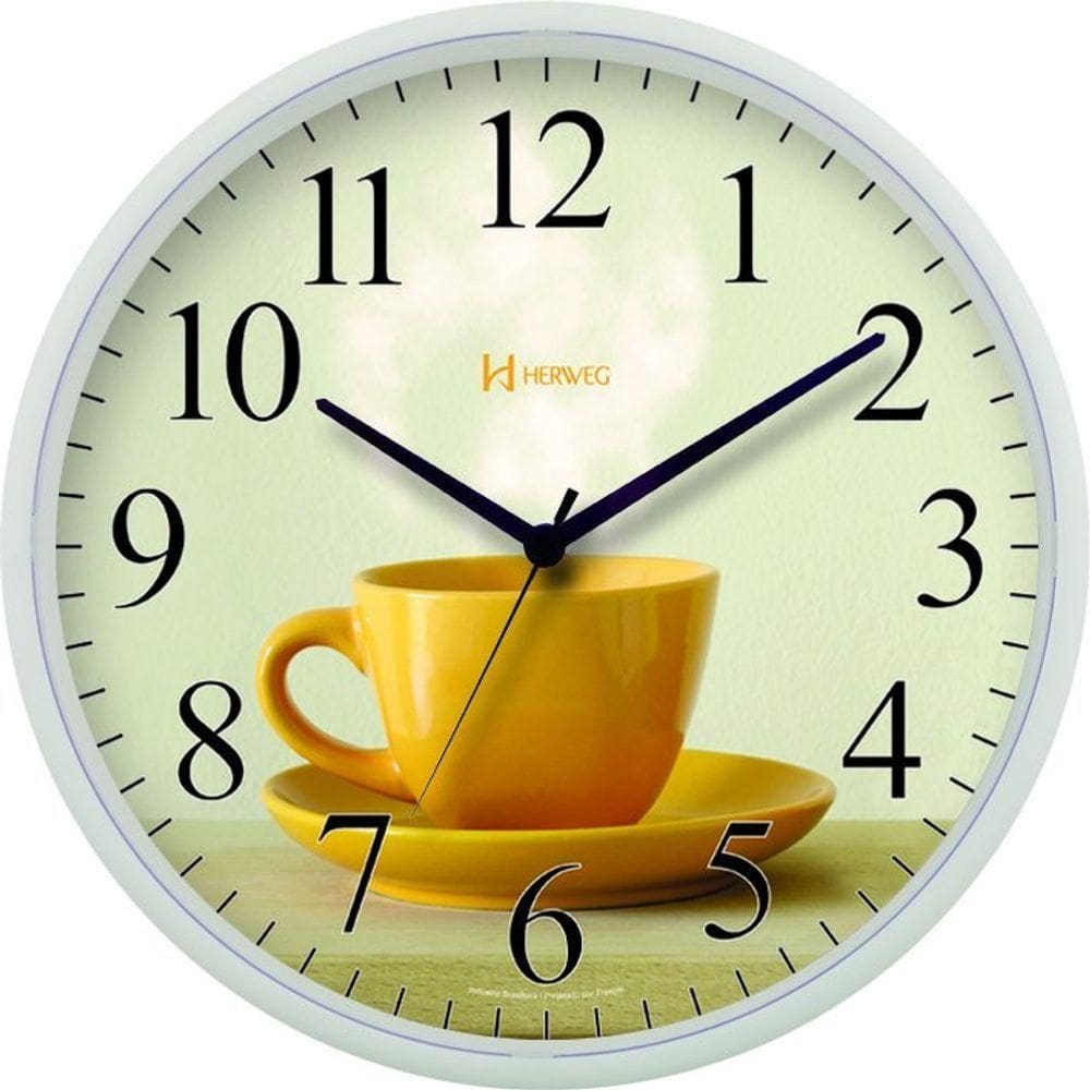 Relógio De Parede Herweg Branco 26cm