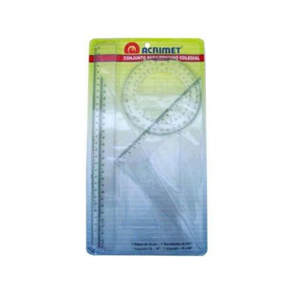 Conjunto Para Desenho Escolar Acrimet Colegial 563