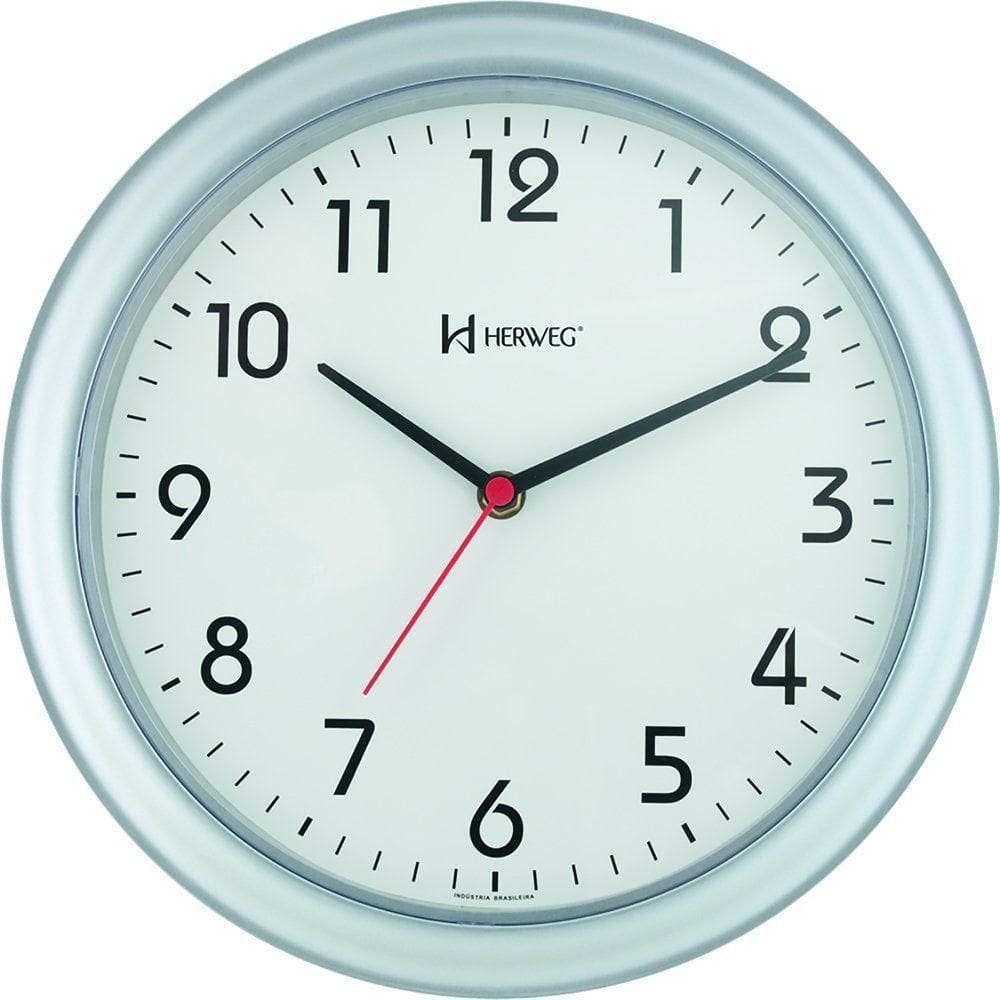 Relógio De Parede Quartz 28 Cm Prata - Prata