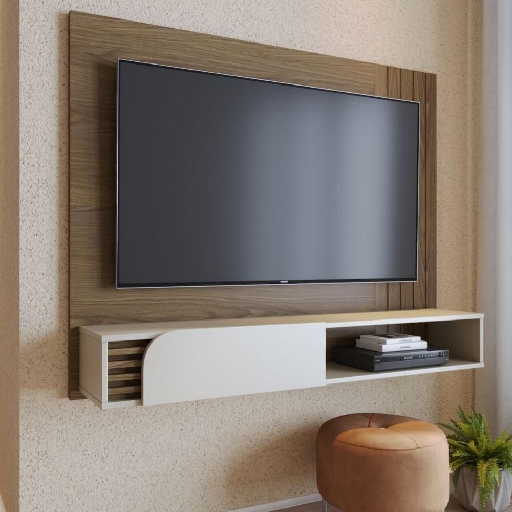Home Para Tv 60 Polegadas Jericoacoara 1600 Amendoa Off White