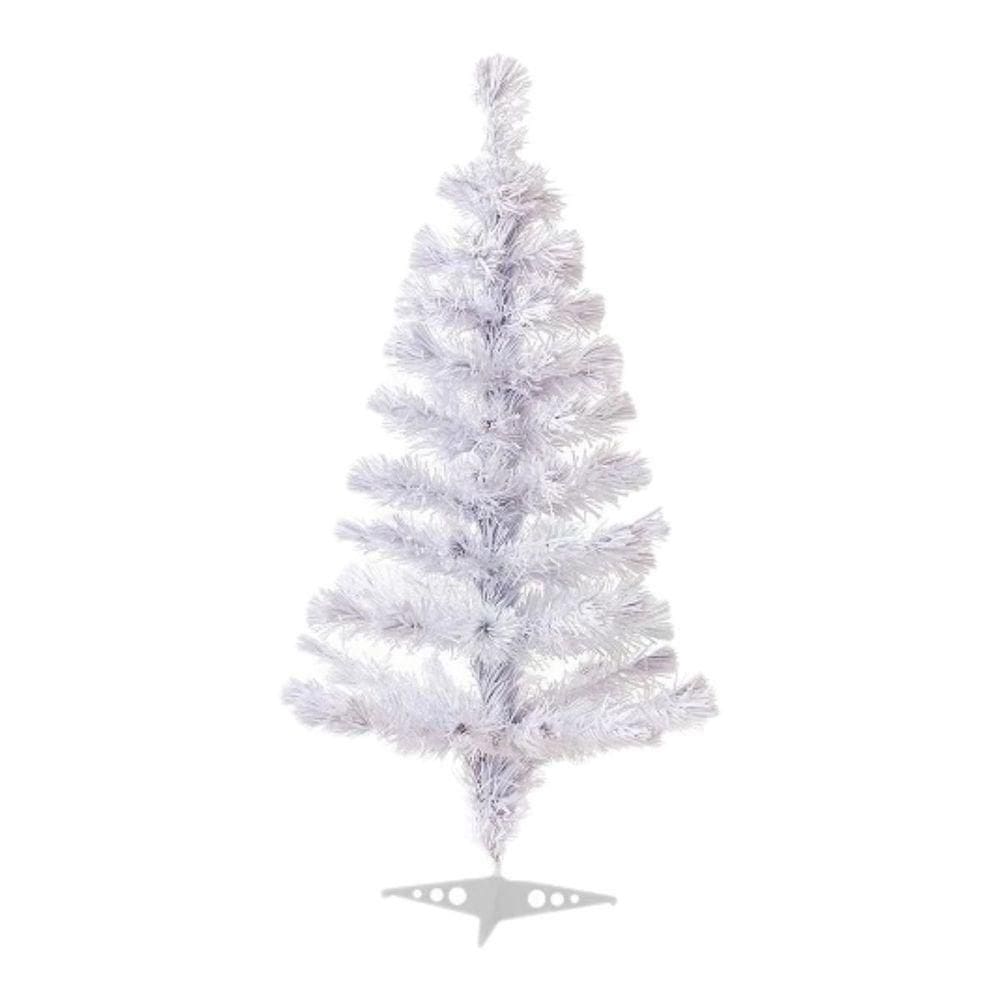 Árvore De Natal 120cm Branca Para Enfeitar - 1 Unidade