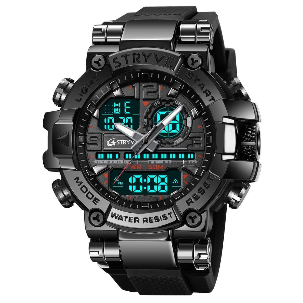 Relógio Masculino Esportivo Stryve 8025 Anadigi  Led