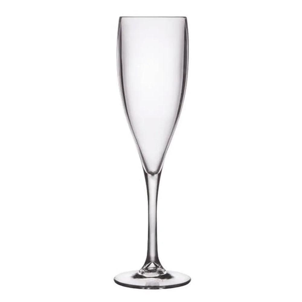 Taça De Champanhe Acrílico Transparente 180ml