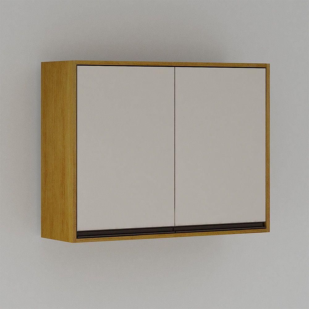 Armário De Cozinha Nala Aéreo 2 Portas Mobilihouse Cinamomo/off White
