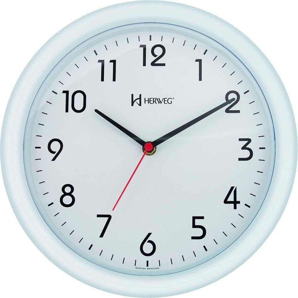 Relógio De Parede Quartz 28 Cm Branco - Branco