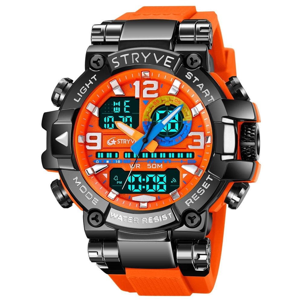 Relógio Masculino Esportivo Stryve 8025 Anadigi  Led