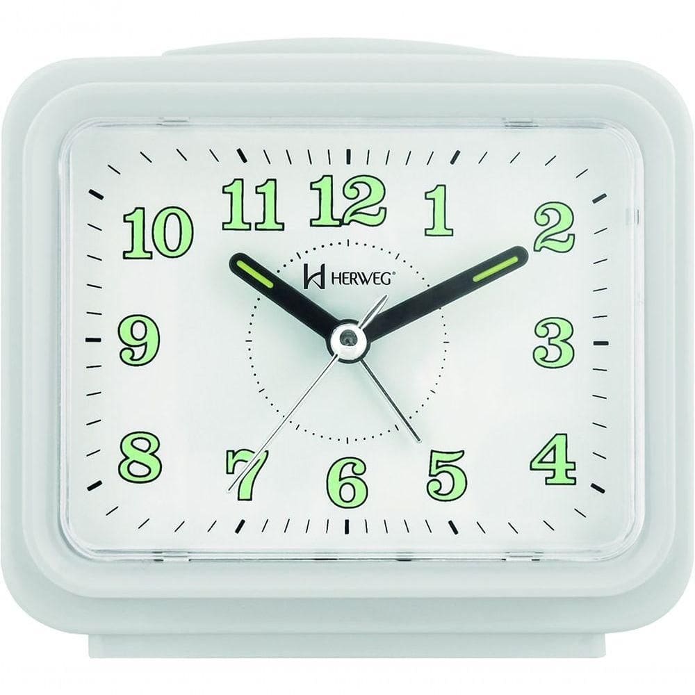 Relógio Despertador Branco Dois Alarme Super Alto Pilha Branco - Branco