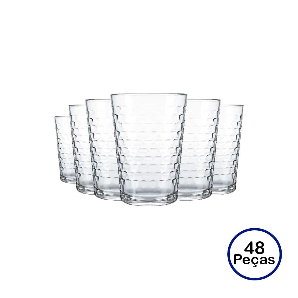 Conjunto 48 Copos Multiuso Batuque Sucos Água Refrigerantes 265ml Nadir
