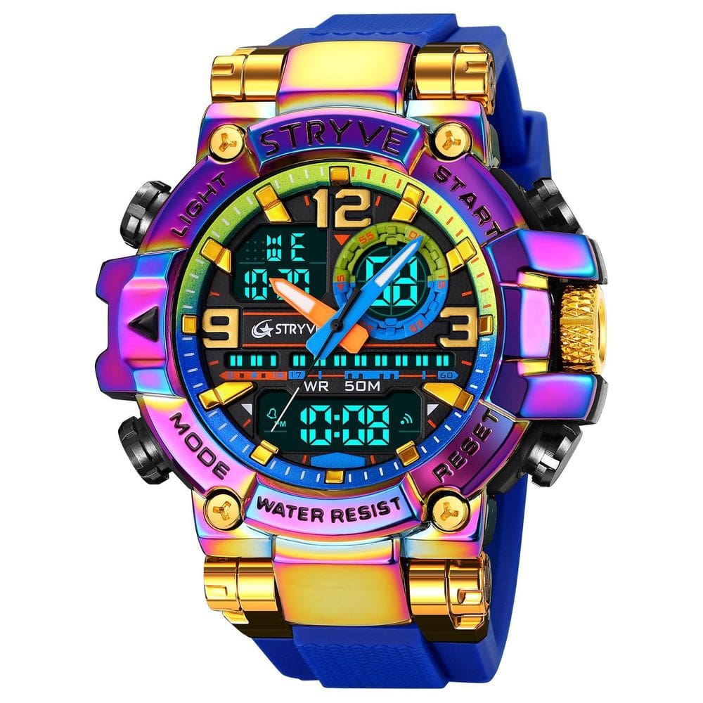 Relógio Masculino Esportivo Stryve 8025 Anadigi  Led