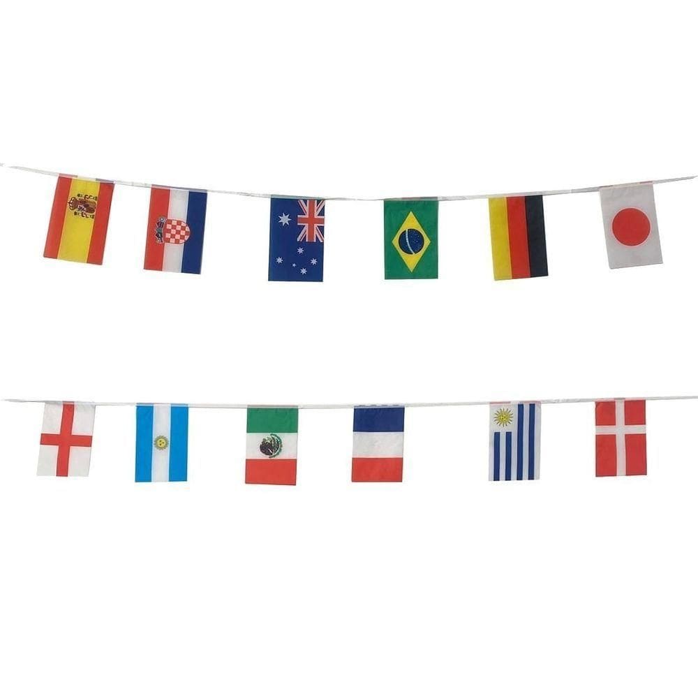 Varal De Bandeiras Países 12 Bandeiras - 3,2m