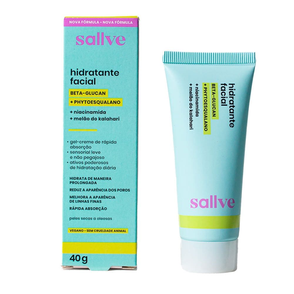 Hidratante Facial Sallve Beta Glucan e Phytoesqualano Gel Creme 40g