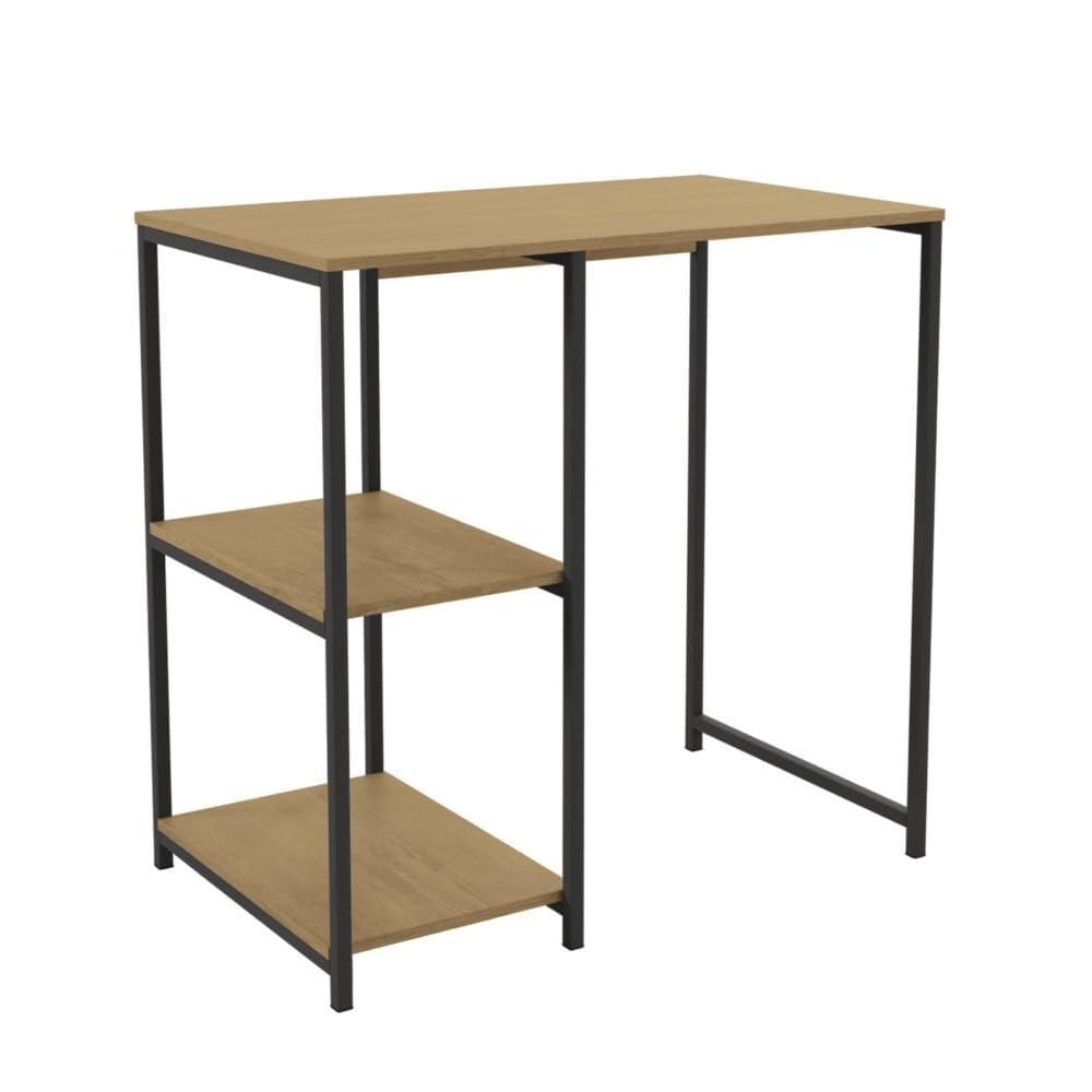Aparador Adega Bar para Cervejeira Kappesberg Crome Industrial 90cm Freijó/Preto Fosco