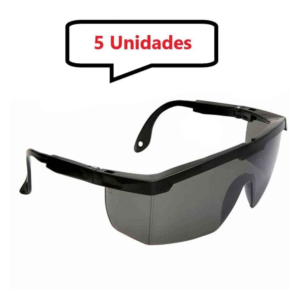 Kit 5 óculos Fume Proteção Segurança Epi - UN / 5