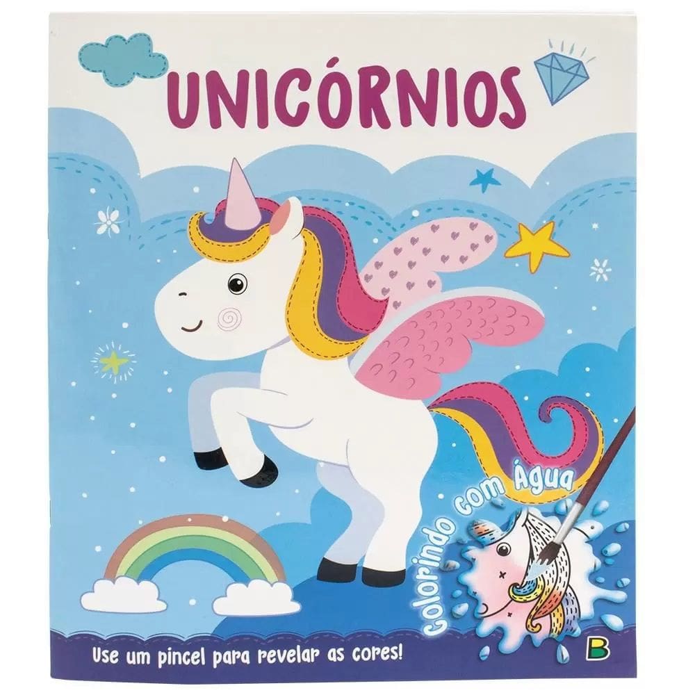Livro Infantil Colorindo com Água: Unicórnios Divertido TodoLivro