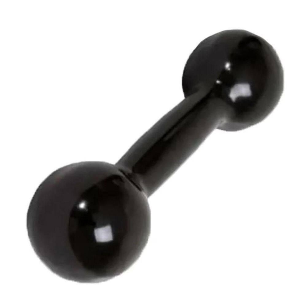 Halter Redondo Emborrachado 1Kg Peso Academia Treino Preto
