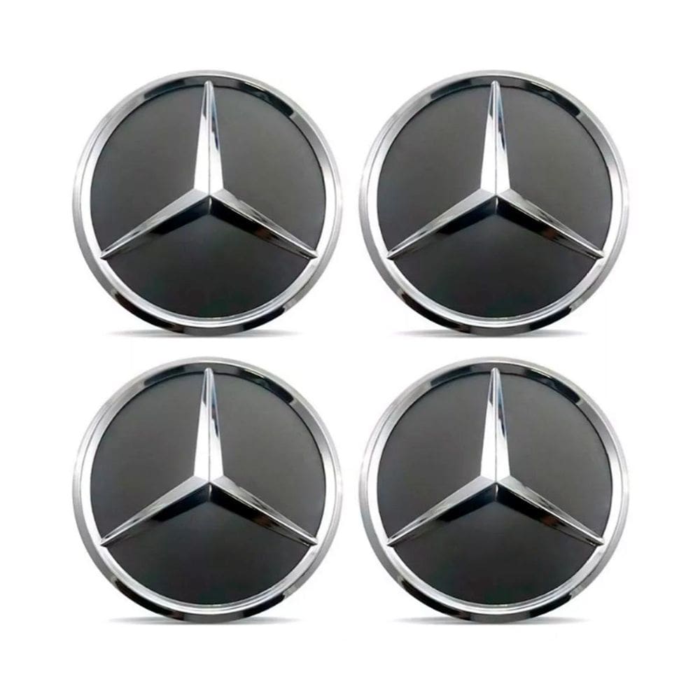 4X Calota Centro Roda Mercedes Slk 200 250 300 320 Grafite