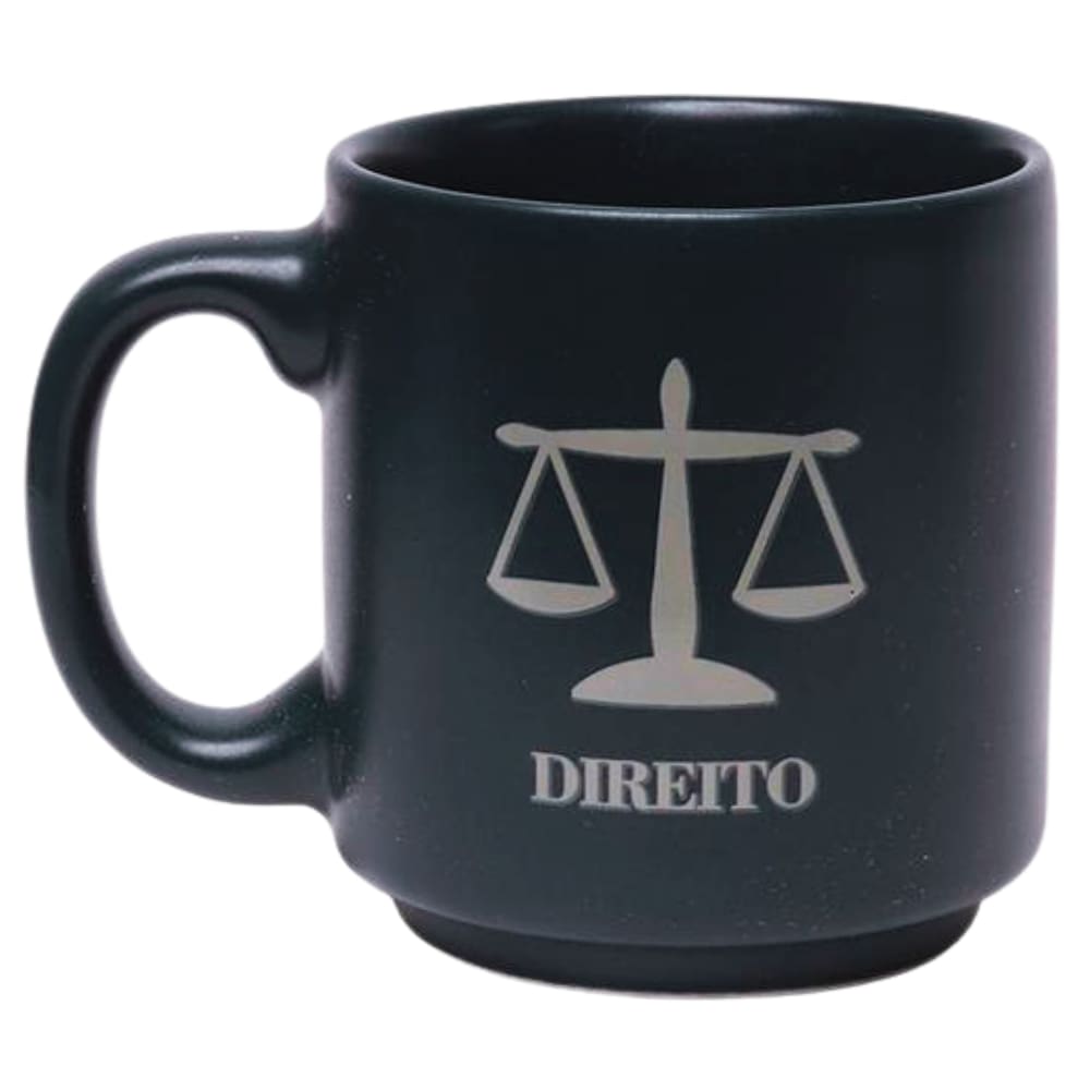 Mini Caneca Profissão Advogado Direito Café Expresso Empilhável Cerâmica 100ML