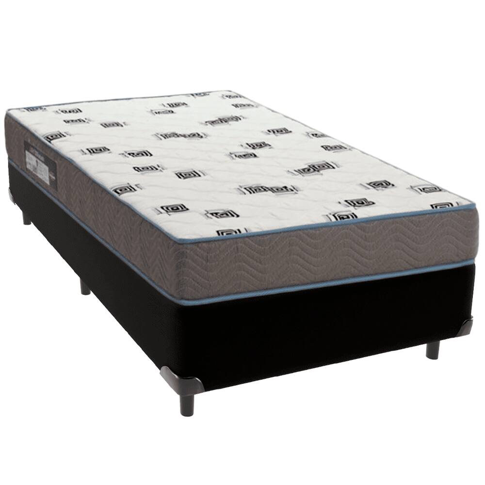 Cama Box e Colchão Light Espuma D33 Solteiro Ortobom