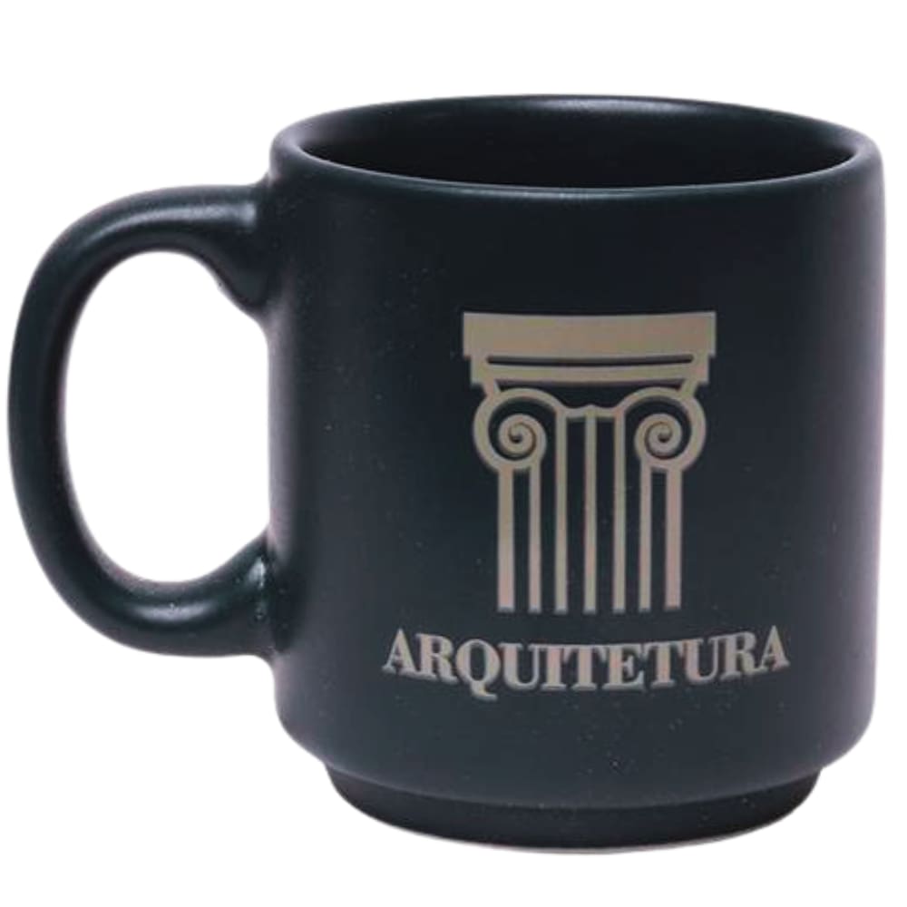 Mini Caneca Profissão Arquiteto Arquitetura Café Expresso Empilhável Cerâmica 100ML