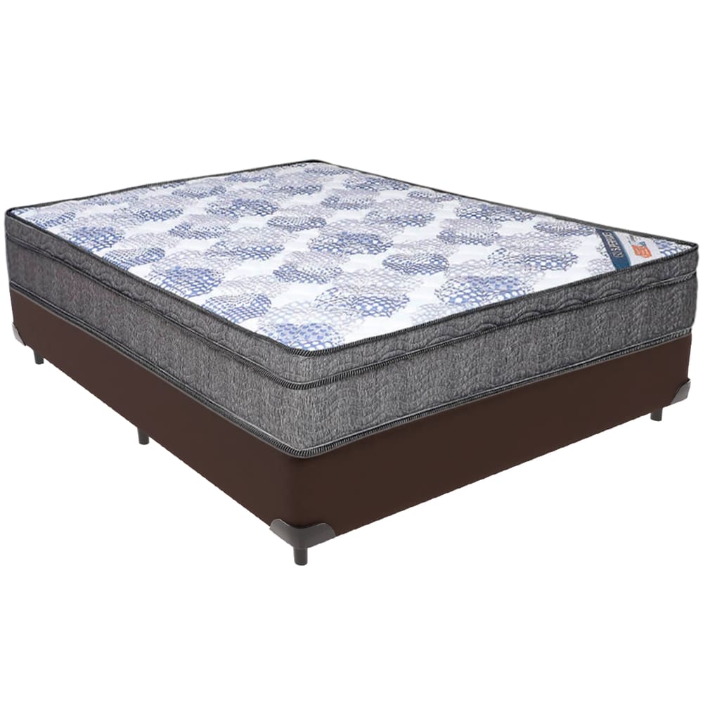 Cama Box e Colchão ISO Molas Ensacadas Casal Ortobom