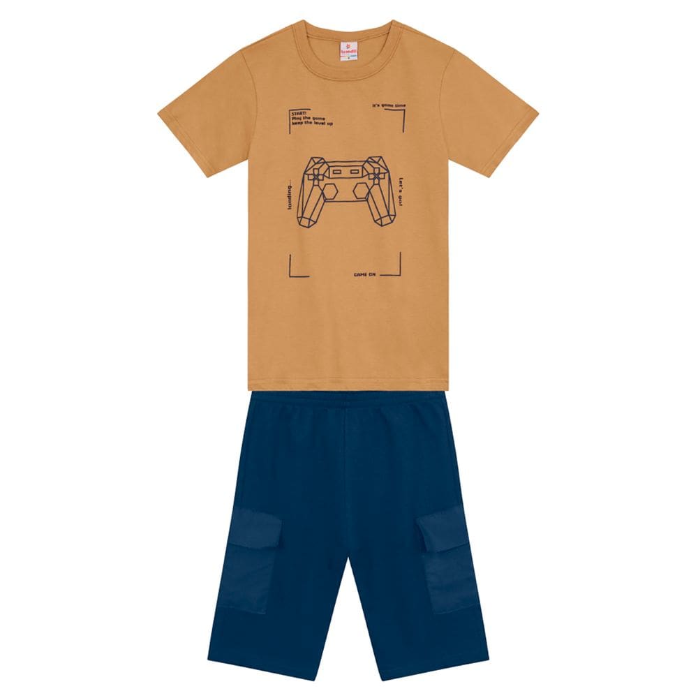 Conjunto infantil menino de video game Brandili