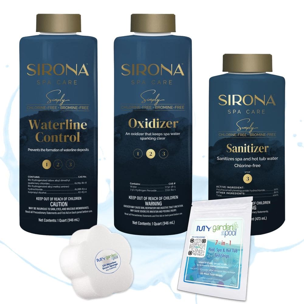 Kit de tratamento de banheira de hidromassagem Sirona Simply Waterline Cleaner + Oxidante