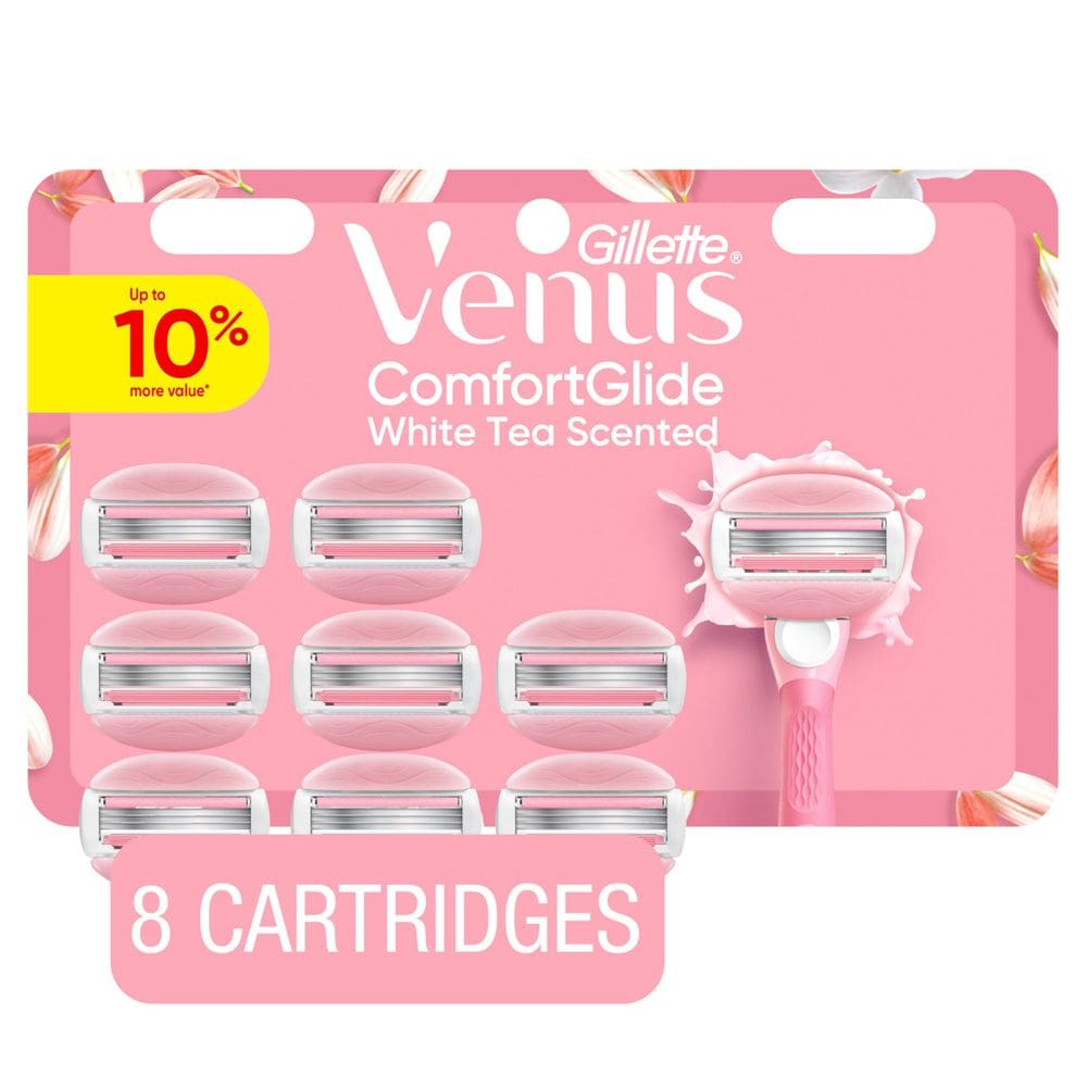 Razor Blade reabastece chá branco Venus ComfortGlide x8