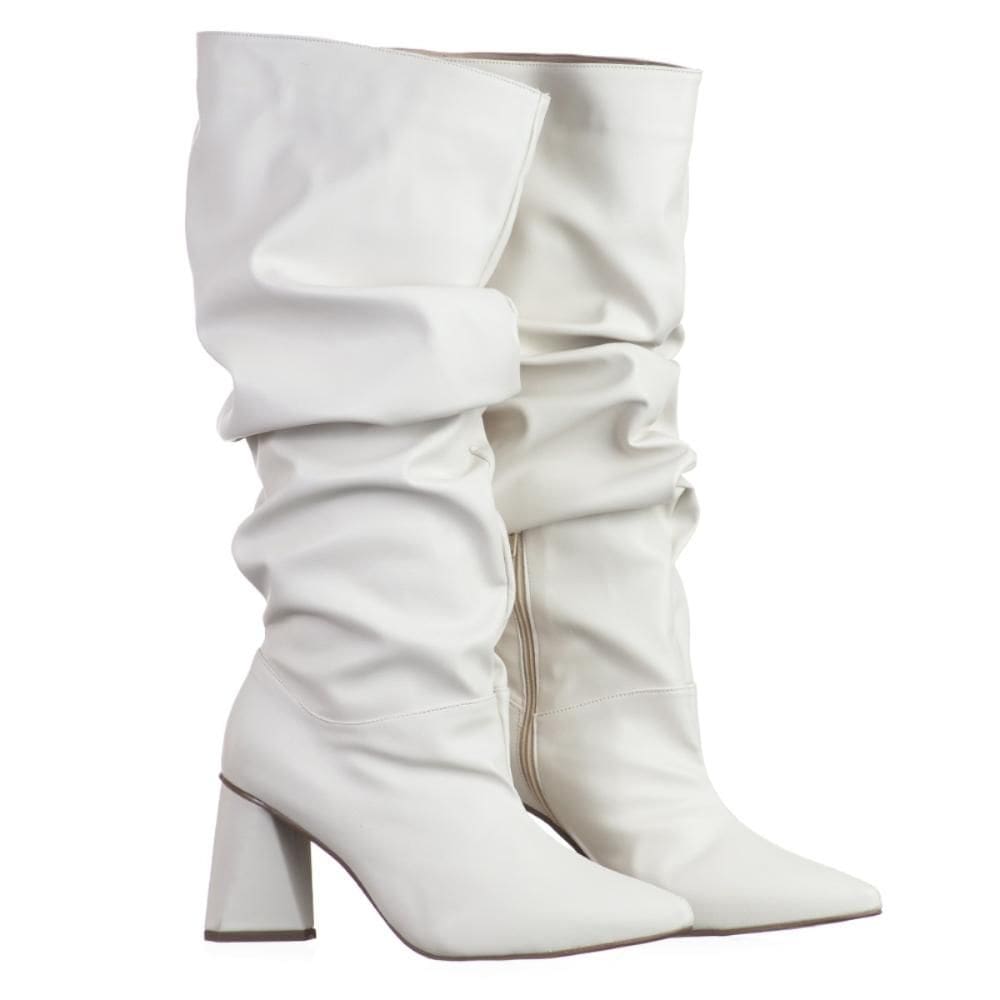 Bota Feminina Slouchy Salto Alto Confortável