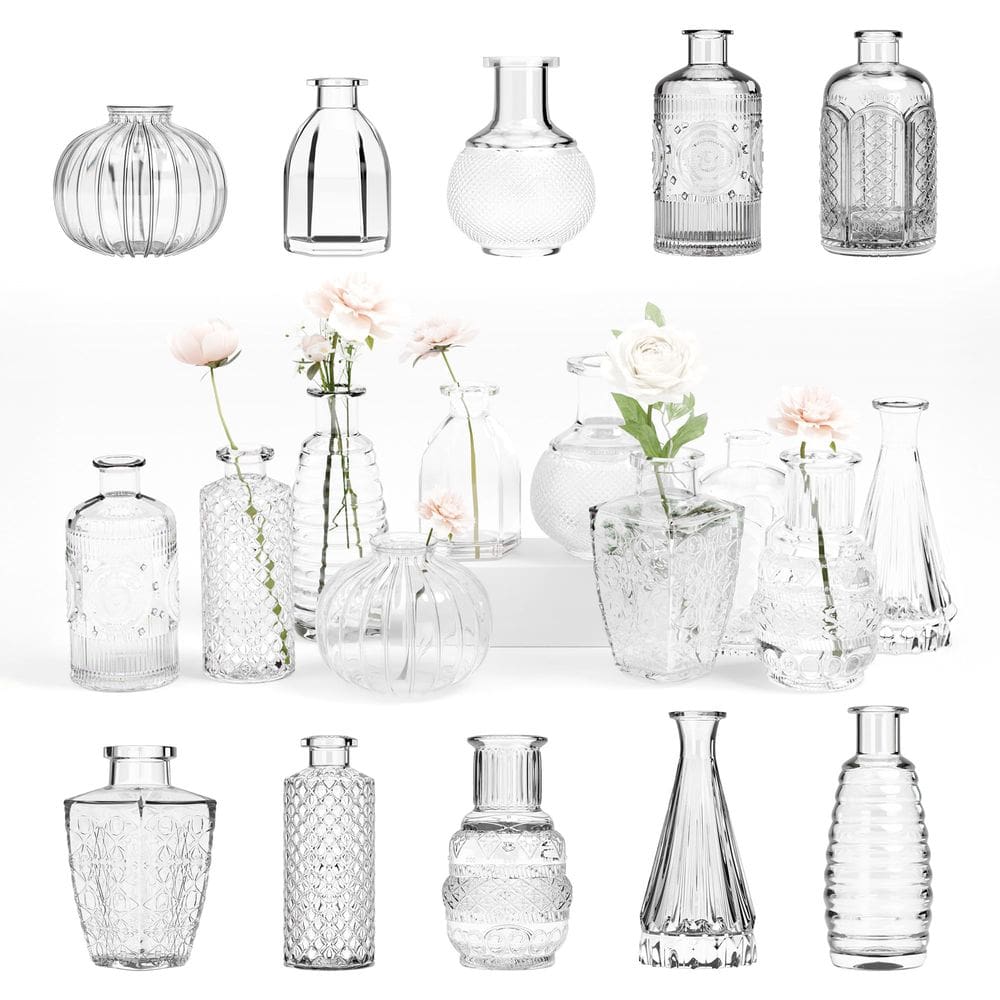 Conjunto de 10 vasos Glass Bud Vases Gather & Bloom Creations