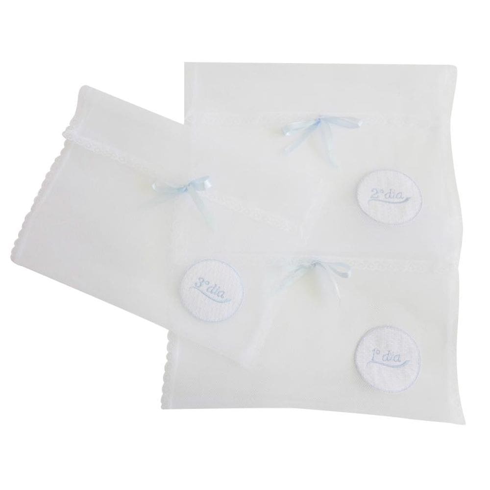 Kit Saquinho de Maternidade Azul - 3 peças