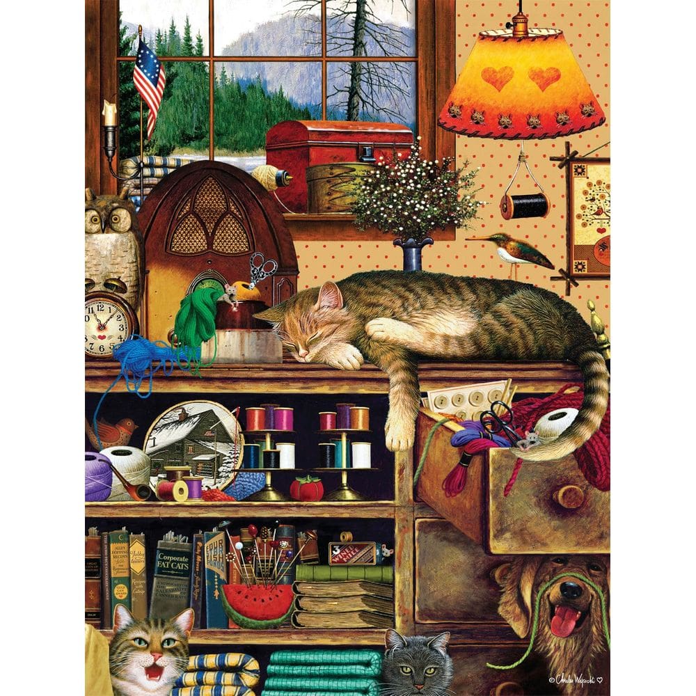 Quebra-cabeça Buffalo Games Charles Wysocki Yarn Duty 750 unidades